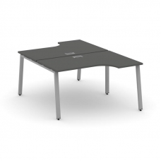 Style Project Рабочая станция эргоном. SN-6A.DRPA-021 Антрацит/Металл Серый 1380*1632/1992*750