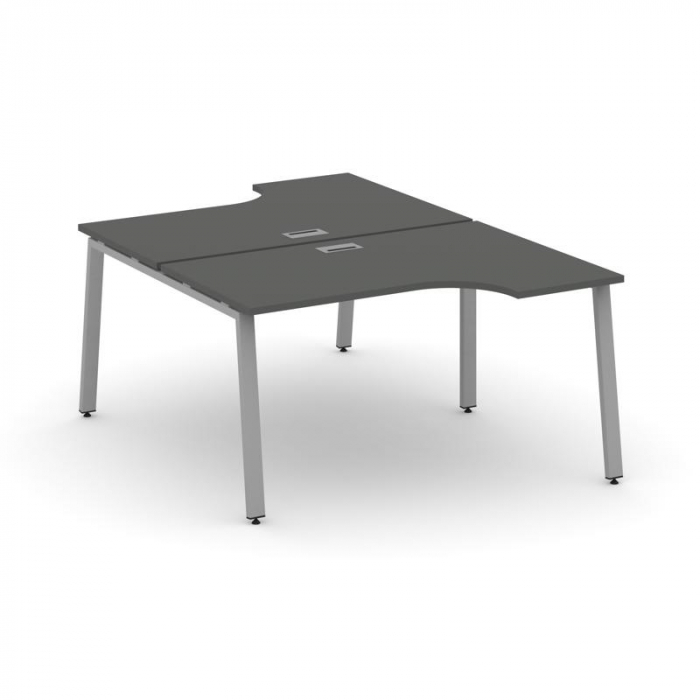 Style Project Рабочая станция эргоном. SN-6A.DRPA-021 Антрацит/Металл Серый 1380*1632/1992*750