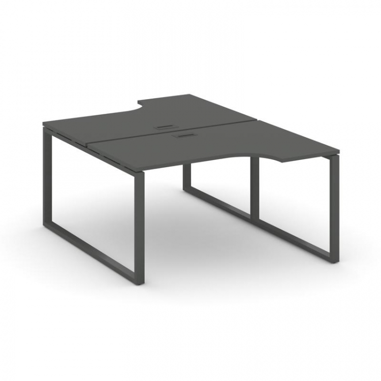 Style Project Рабочая станция эргоном. SN-6O.DRPA-002 Антрацит/Металл Антрацит 1580*1232/1992*750