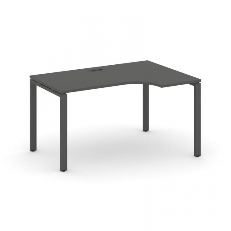Style Project Стол рабочий эргоном. SN-6P.SPA-021(R) Антрацит/Металл Антрацит 1380*800/980*750