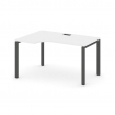 Style Project Стол рабочий эргоном. SN-6P.SPA-012(L) Белый/Металл Антрацит 1580*700/980*750