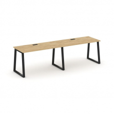 Style Project Рабочая станция 1 сторон. SN-6T1.ORS-011 Тиквуд Светлый/Металл Черный/Заглушка Пластик