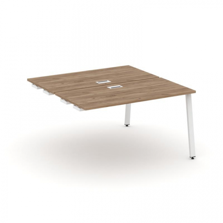 Style Project Стол-приставка к опор. элем. SN-6A.DPRS-023 Дуб Табак/Металл Белый 1380*1632*750