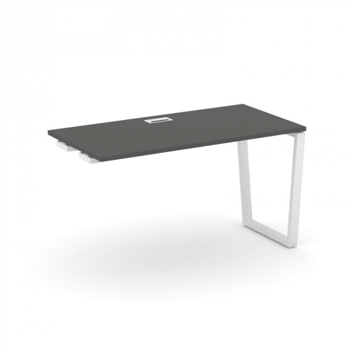 Стайл Проджект Стол-приставка к опор. элем. SN-6T2.OPRS-023 Антрацит/Металл Белый/Заглушка Пластик Б