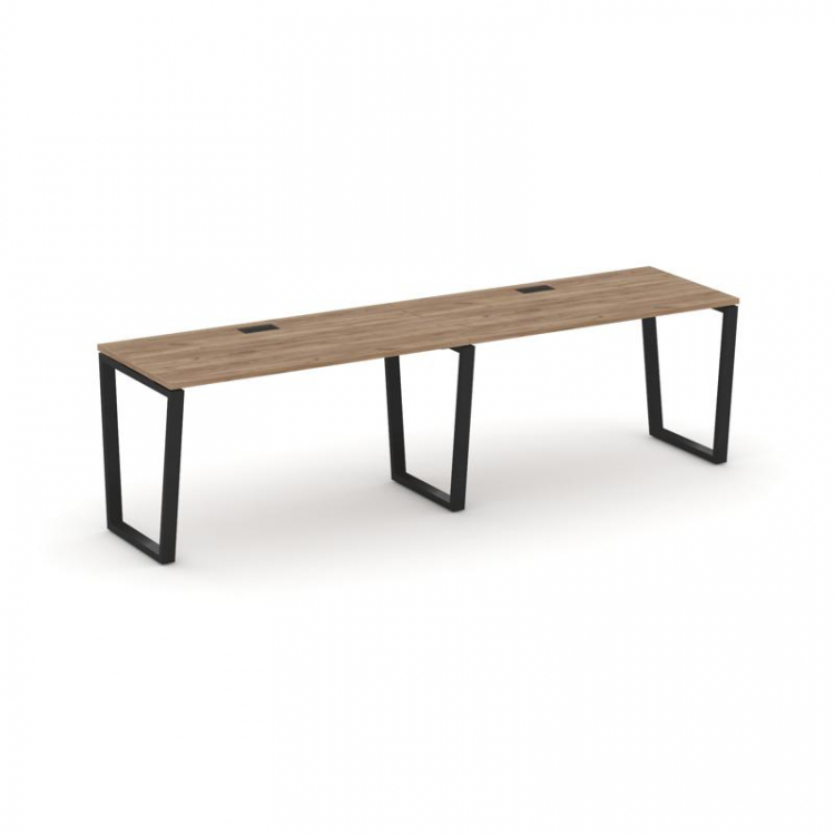 Style Project Рабочая станция 1 сторон. SN-6T2.ORS-004 Дуб Табак/Металл Черный/Заглушка Пластик Черн