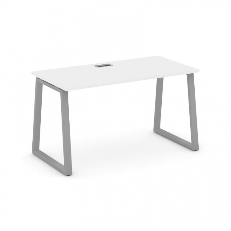 Style Project Стол письменный SN-6T1.SP-021 Белый/Металл Серый/Заглушка Пластик Серебро 980*800*750