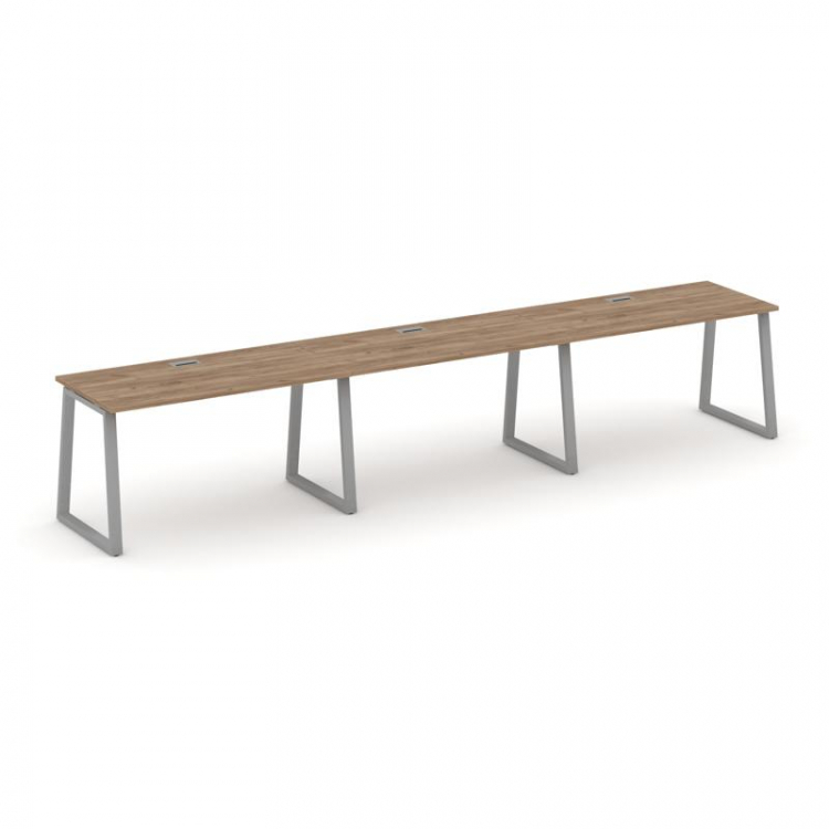 Style Project Рабочая станция 1 сторон. SN-6T1.ORS-051 Дуб Табак/Металл Серый/Заглушка Пластик Сереб