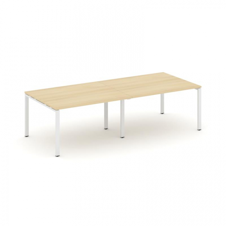 Style Project Стол переговорный SN-6P.SPRG-042.3 Акация Лорка/Металл Белый 2360*1180*750