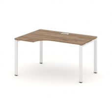 Style Project Стол рабочий эргоном. SN-6P.SPA-021(L) Дуб Табак/Металл Белый 1380*800/980*750