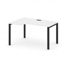 Style Project Стол рабочий эргоном. SN-6P.SPA-012(L) Белый/Металл Черный 1580*700/980*750