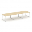 Style Project Стол переговорный SN-6T1.SPRG-052.3 Акация Лорка/Металл Белый 3540*1180*750