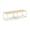 Style Project Стол переговорный SN-6O.SPRG-014 Акация Лорка/Металл Белый 3160*980*750