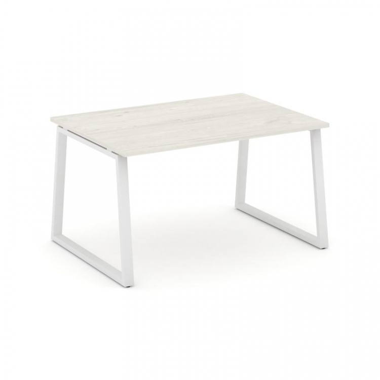 Style Project Стол переговорный SN-6T1.SPRG-003.3 Дуб Наварра/Металл Белый 1380*980*750