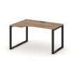 Style Project Стол рабочий эргоном. SN-6O.SPA-001(L) Дуб Табак/Металл Черный 1380*600/980*750