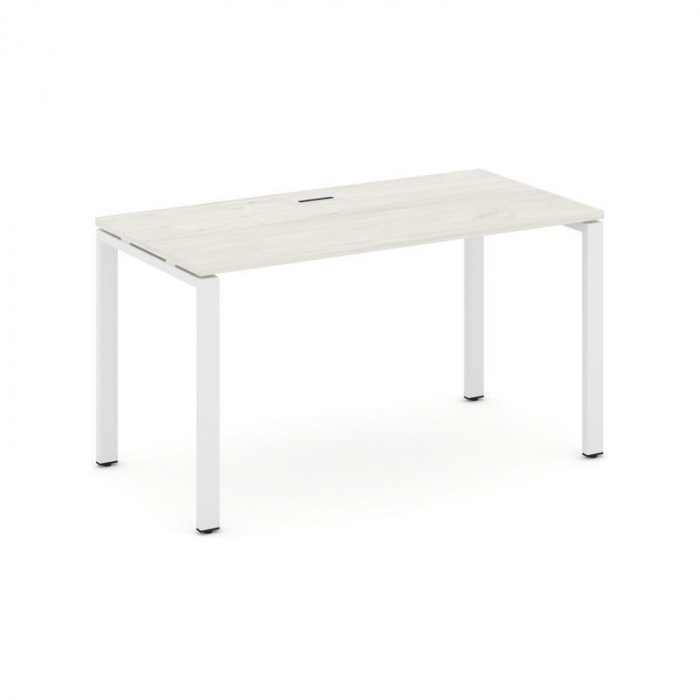 Стайл Проджект Стол письменный SN-6P.SP-022 Дуб Наварра/Металл Белый 1180*800*750