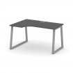 Style Project Стол рабочий эргоном. SN-6T1.SPA-002(L) Антрацит/Металл Серый/Заглушка Пластик Серебри