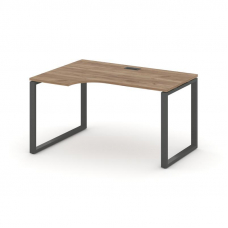 Style Project Стол рабочий эргоном. SN-6O.SPA-022(L) Дуб Табак/Металл Антрацит 1580*800/980*750