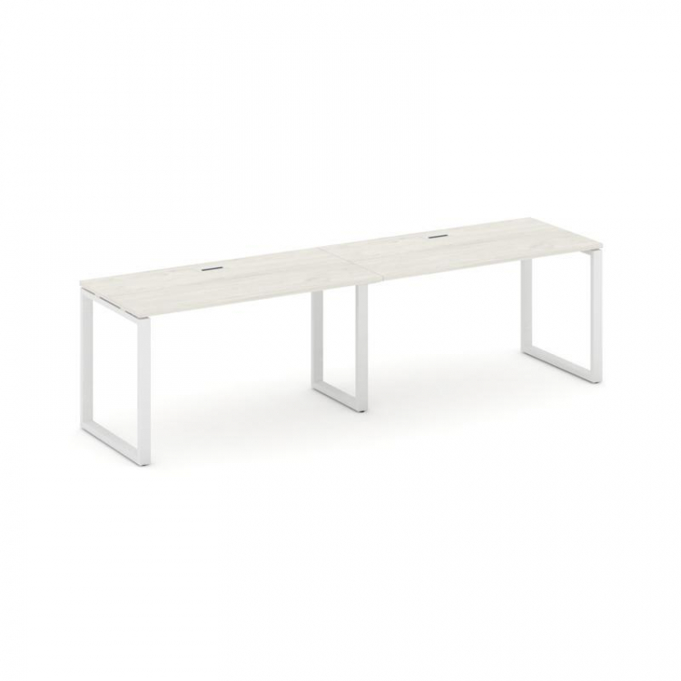 Style Project Рабочая станция 1 сторон. SN-6O.ORS-004 Дуб Наварра/Металл Белый 3160*600*750