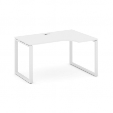 Style Project Стол рабочий эргоном. SN-6O.SPA-021(R) Белый/Металл Белый 1380*800/980*750