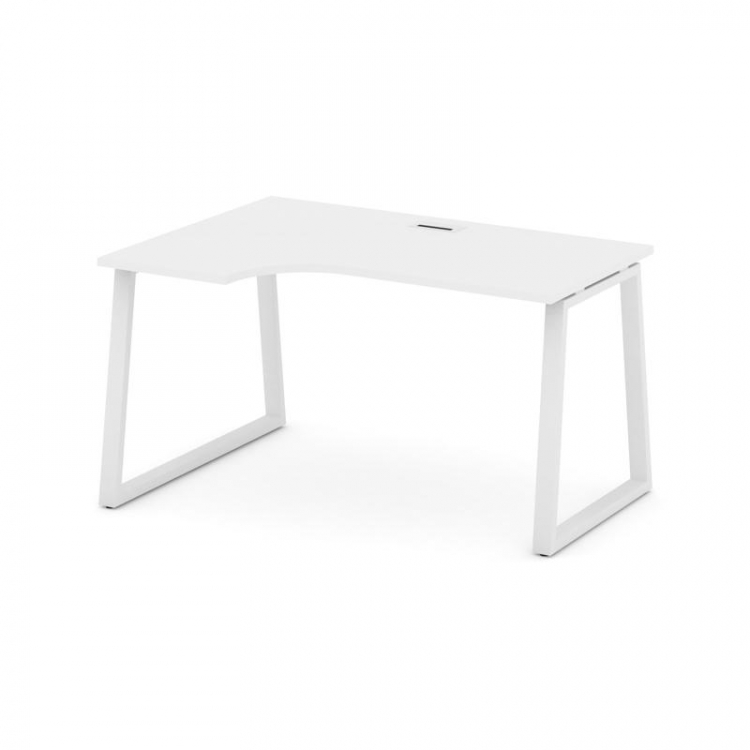 Style Project Стол рабочий эргоном. SN-6T1.SPA-011(L) Белый/Металл Белый/Заглушка Пластик Белый 1380