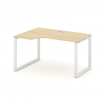 Style Project Стол рабочий эргоном. SN-6O.SPA-012(L) Акация Лорка/Металл Белый 1580*700/980*750