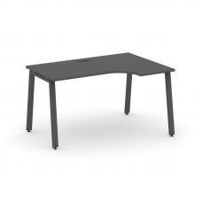 Style Project Стол рабочий эргоном. SN-6A.SPA-001(R) Антрацит/Металл Антрацит 1380*600/980*750