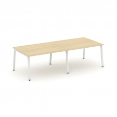 Style Project Стол переговорный SN-6A.SPRG-042.3 Акация Лорка/Металл Белый 2360*1180*750