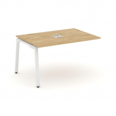 Style Project Проходной наб. элем. перег. стола SN-6A.NSPRG-002 Тиквуд Светлый/Металл Белый 1180*980