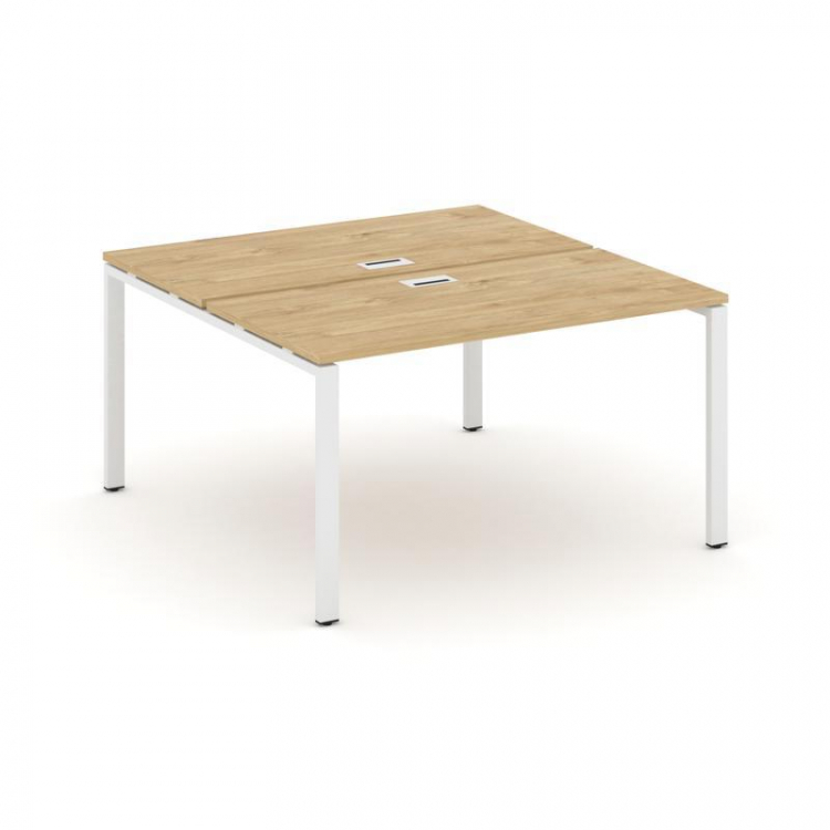 Style Project Рабочая станция 2-х сторон. SN-6P.DRS-003 Тиквуд Светлый/Металл Белый 1380*1232*750