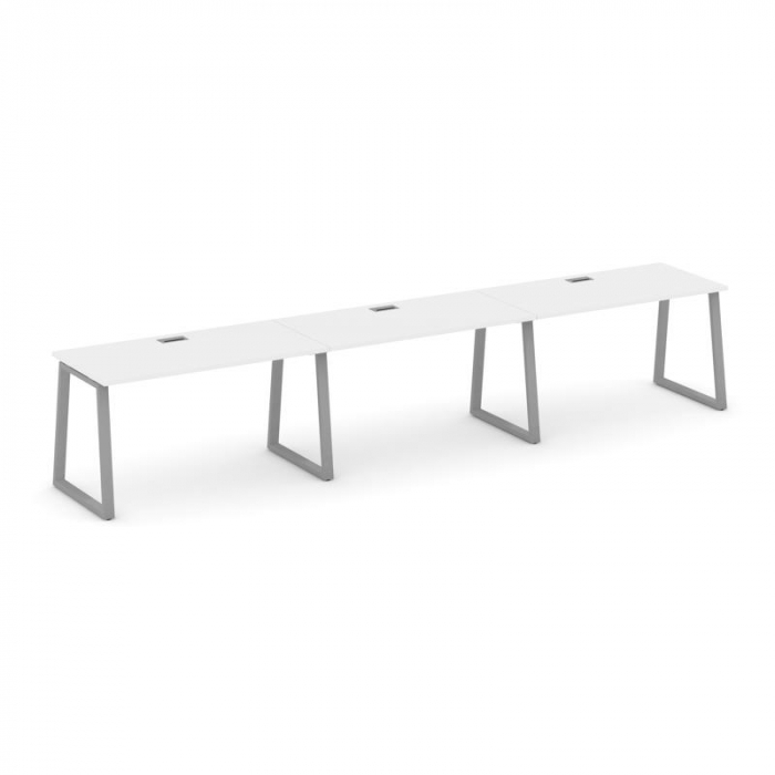 Стайл Проджект Рабочая станция 1 сторон. SN-6T1.ORS-053 Белый/Металл Серый/Заглушка Пластик Серебро