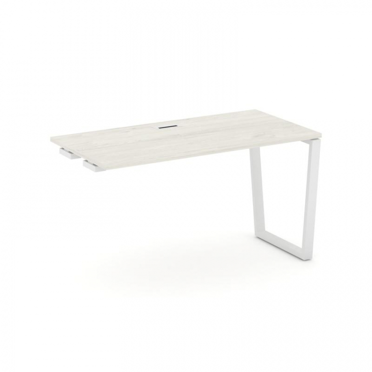 Style Project Стол-приставка к опор. элем. SN-6T2.OPRS-021 Дуб Наварра/Металл Белый/Заглушка Пластик