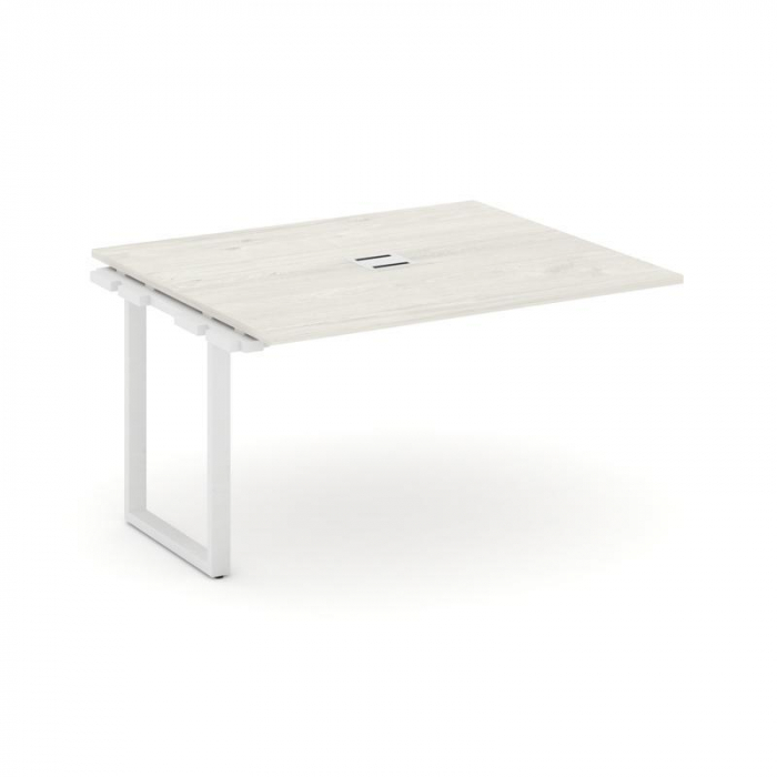 Style Project Проходной наб. элем. перег. стола SN-6O.NSPRG-034 Дуб Наварра/Металл Белый 1580*1180*7