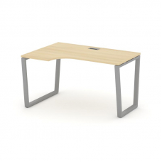 Style Project Стол рабочий эргоном. SN-6T2.SPA-001(L) Акация Лорка/Металл Серый/Заглушка Пластик Сер