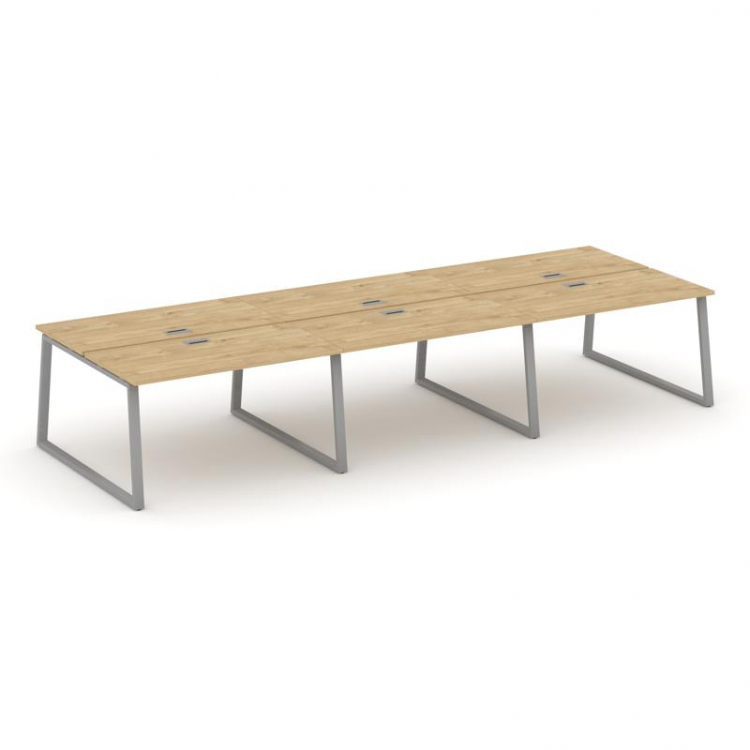 Style Project Рабочая станция 2-х сторон. SN-6T1.DRS-072 Тиквуд Светлый/Металл Серый/Заглушка Пласти