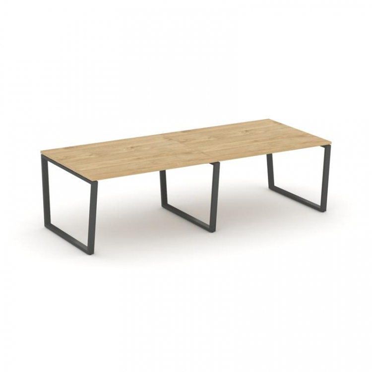 Style Project Стол переговорный SN-6T2.SPRG-043.3 Тиквуд Светлый/Металл Антрацит 2760*1180*750