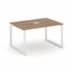 Style Project Стол переговорный SN-6O.SPRG-001 Дуб Табак/Металл Белый 980*980*750