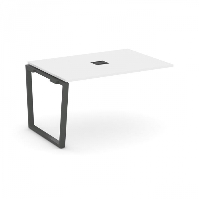 Style Project Проходной наб. элем. перег. стола SN-6T2.NSPRG-001 Белый/Металл Антрацит/Заглушка Мета