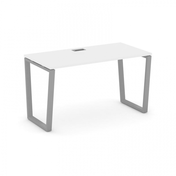 Style Project Стол письменный SN-6T2.SP-015 Белый/Металл Серый/Заглушка Пластик Серебро 1780*700*750