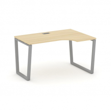 Style Project Стол рабочий эргоном. SN-6T2.SPA-001(R) Акация Лорка/Металл Серый/Заглушка Пластик Сер