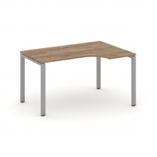 Style Project Стол рабочий эргоном. SN-6P.SPA-002(R) Дуб Табак/Металл Серый 1580*600/980*750