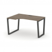 Style Project Стол рабочий эргоном. SN-6T2.SPA-011(L) Вяз Благородный/Металл Антрацит/Черный Пластик