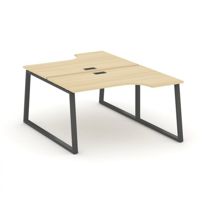 Стайл Проджект Рабочая станция эргоном. SN-6T1.DRPA-021 Акация Лорка/Металл Антрацит/Заглушка Пласти