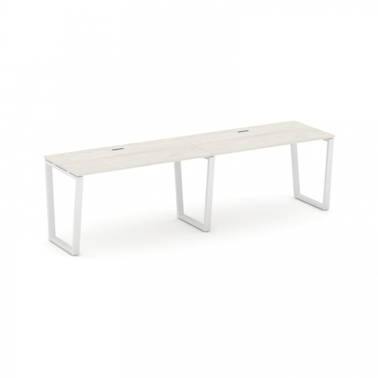 Style Project Рабочая станция 1 сторон. SN-6T2.ORS-012 Дуб Наварра/Металл Белый/Заглушка Пластик Бел