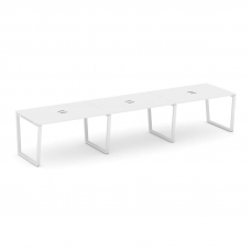 Style Project Стол переговорный SN-6T2.SPRG-023 Белый/Металл Белый/Заглушка Металл Белый 4410*980*75