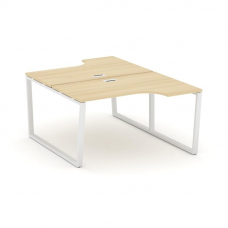 Style Project Рабочая станция эргоном. SN-6T2.DRPA-011 Акация Лорка/Металл Белый/Заглушка Пластик Бе