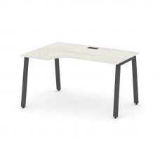 Style Project Стол рабочий эргоном. SN-6A.SPA-001(L) Дуб Наварра/Металл Антрацит 1380*600/980*750