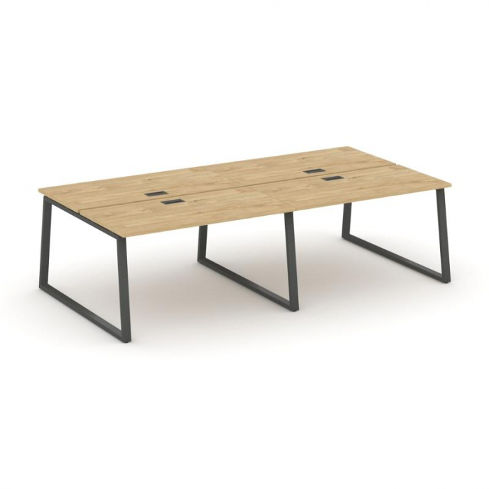 Style Project Рабочая станция 2-х сторон. SN-6T1.DRS-042 Тиквуд Светлый/Металл Антрацит/Заглушка Пла