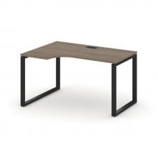 Style Project Стол рабочий эргоном. SN-6O.SPA-011(L) Вяз Благородный/Металл Черный 1380*700/980*750