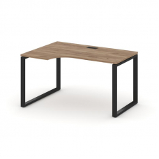 Style Project Стол рабочий эргоном. SN-6O.SPA-011(L) Дуб Табак/Металл Черный 1380*700/980*750