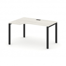 Style Project Стол рабочий эргоном. SN-6P.SPA-021(L) Дуб Наварра/Металл Черный 1380*800/980*750